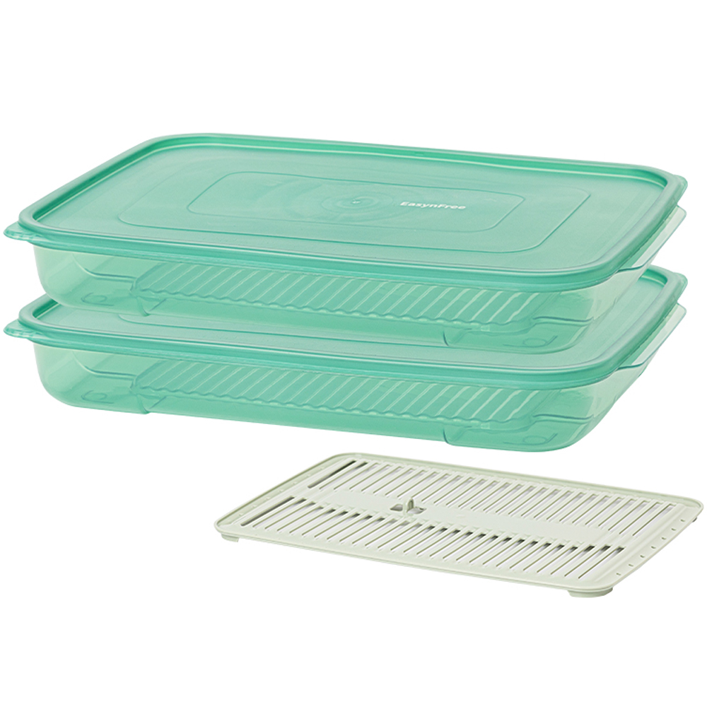 이지앤프리 튼튼이 냉동실 정리 용기 웨이브킵 3700ml x 2p + 채반 6,710원