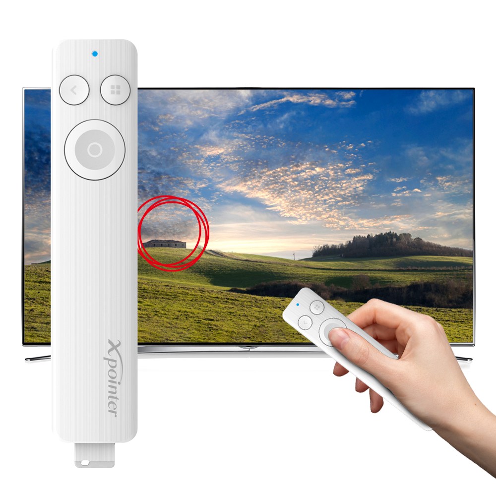 레이저포인터 스마트 이미지 무선 마우스 프리젠터, XPM170Y, 화이트 65,000원