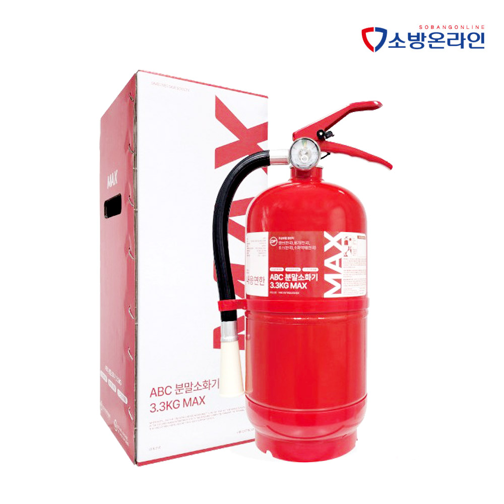 올국산 고성능 분말소화기 3.3KG 고성능약제사용 가정용 산업용, 1개, 레드 27,000원