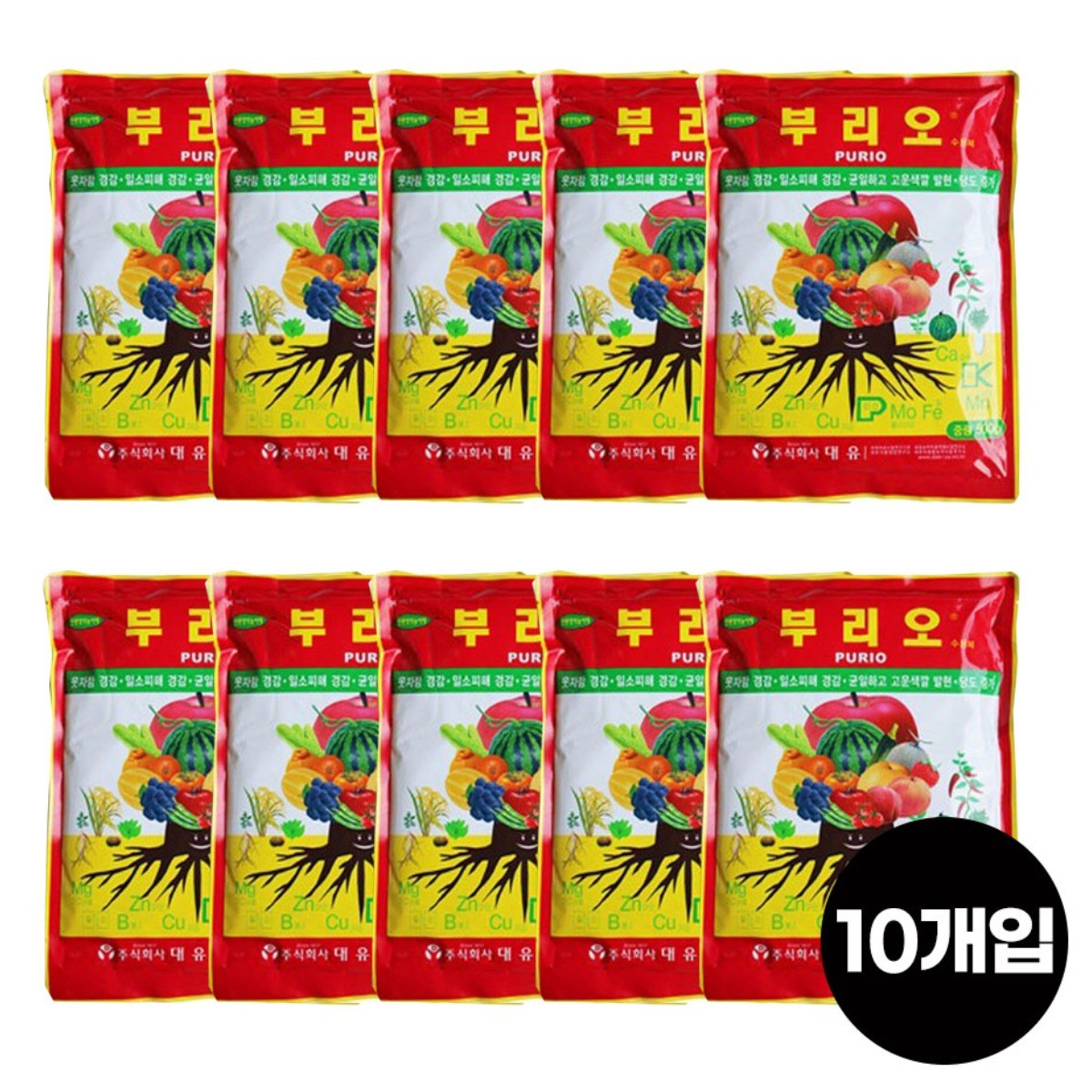 대유 부리오 웃자람경감 착색 당도 증가 식물영양제 비료, 10개, 500g 64,990원