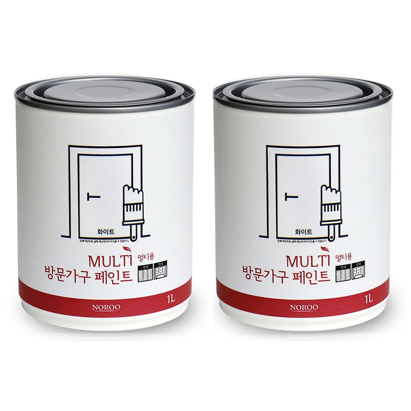 하우홈 노루 방문가구용 수성페인트 화이트 1L, 화이트(WHITE), 1L, 2개 24,000원