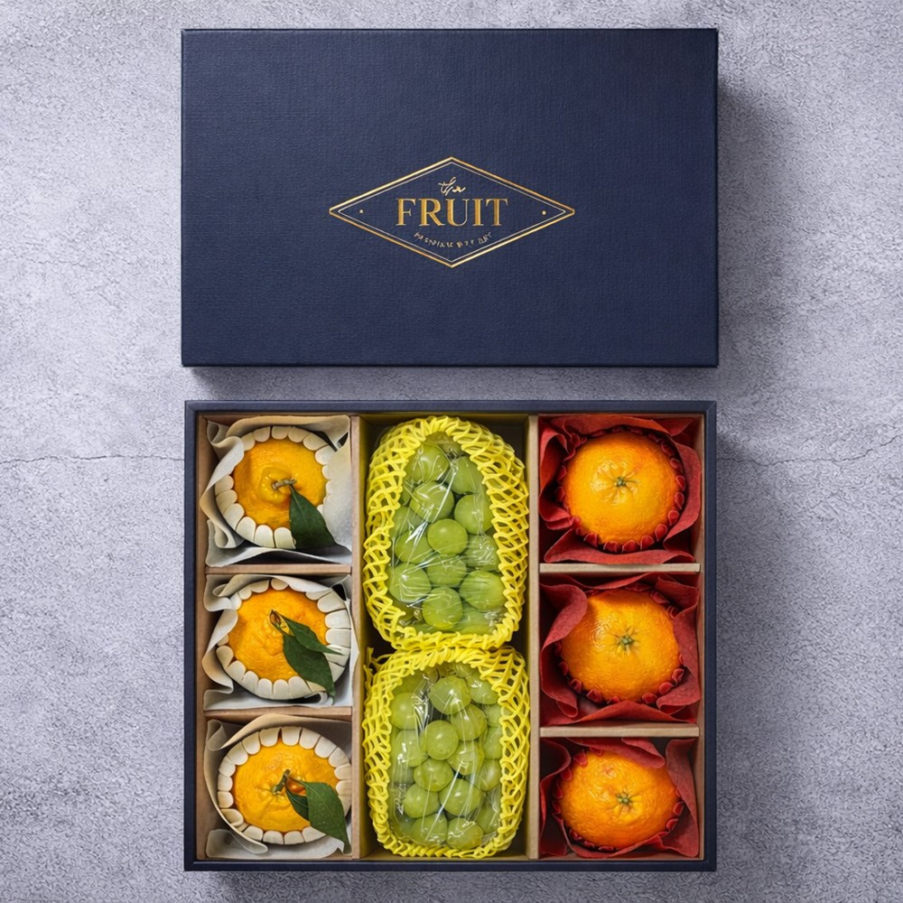 [선물세트] 혼합 과일 [사과, 배, 샤인머스켓, 레드향, 한라봉], 1박스, 알찬 세트 / 사과,배,샤인머스켓 77,200원