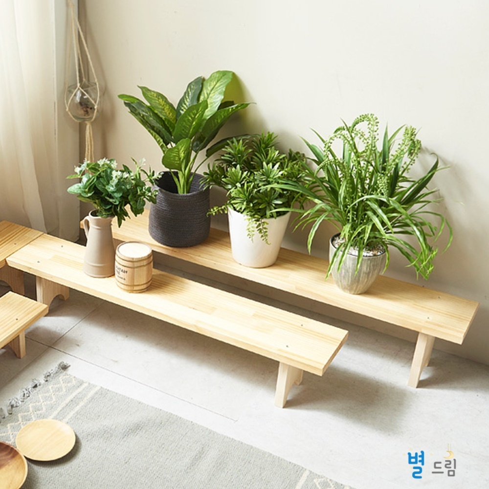 원목 1단 화분 정리대 국산 우드 낮은 화분대 받침대 베란다 선반 34,710원