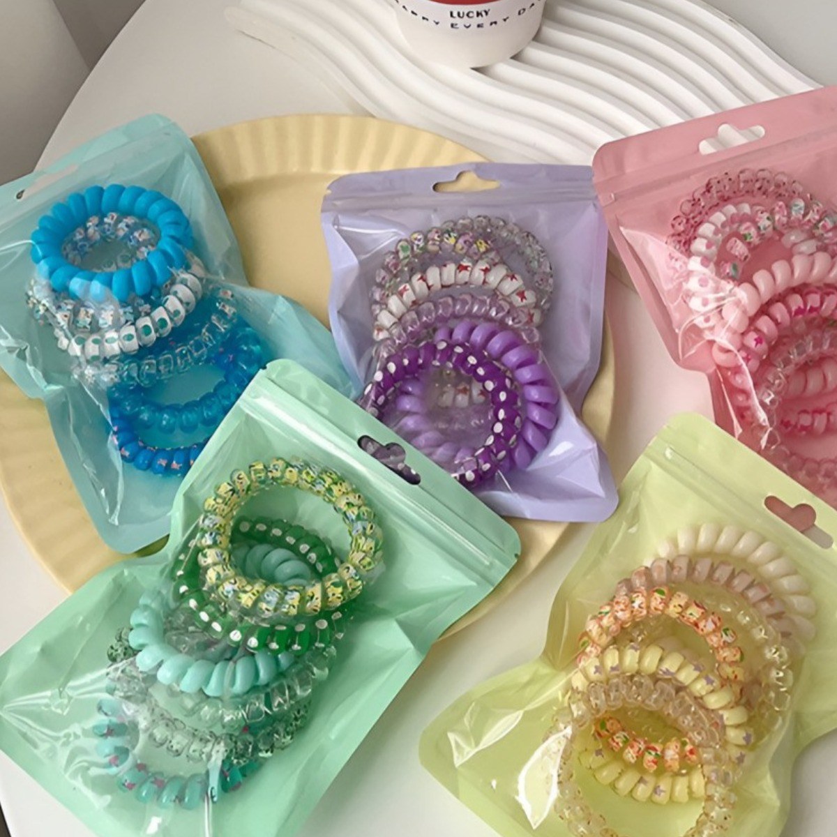 두루살림,, 자국없는 데일리 스프링 머리 고무줄 헤어 머리끈 9,690원