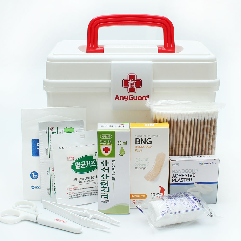 구급상자 소형 10종 약품 포함 세트 응급처치 상비약 키트 휴대용 약통 가정용 구급함, 1개 16,900원