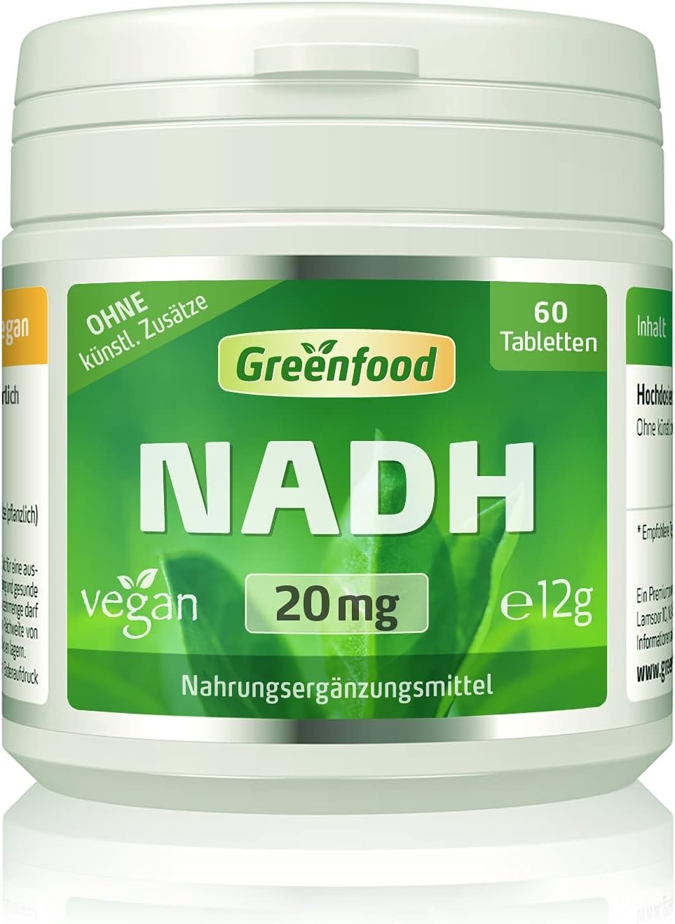 그린푸드 NADH 20mg 60정 독일산 90,000원