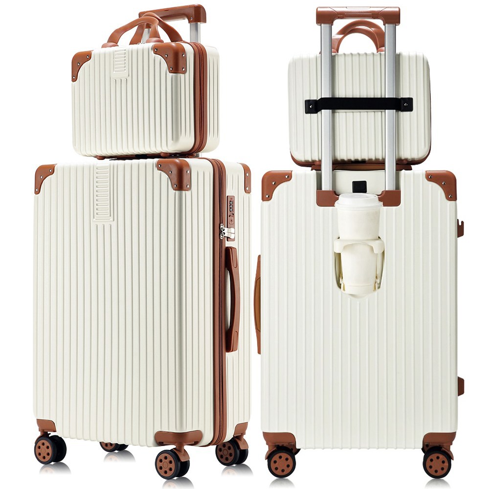 3년AS 다용도 기내용 캐리어 20인치 24인치 28인치 USB 충전포트 360도 회전바퀴 경량 여행용가방 2종 세트 59,900원