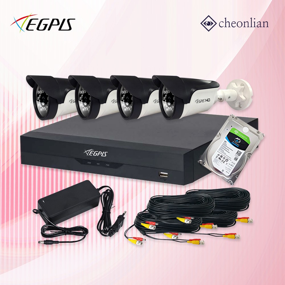 이지피스 500만화소 실외4대 CCTV풀세트 이지뷰 4채널 녹화기(1TB포함) 621,600원