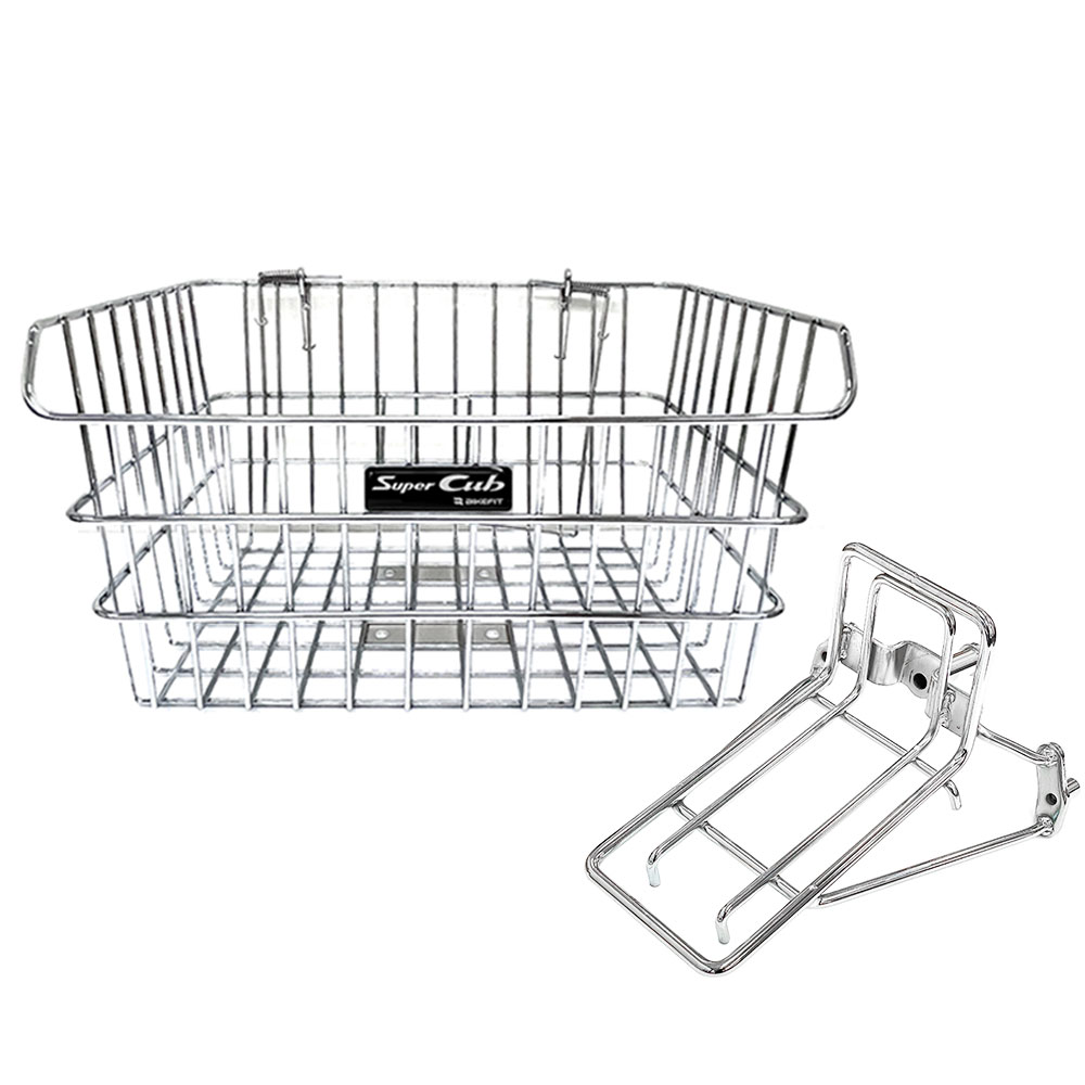 슈퍼커브 크롬 프론트 바구니 캐리어 세트 브라켓 바구니 지지대 튜닝 21-25년식, 1세트 92,770원