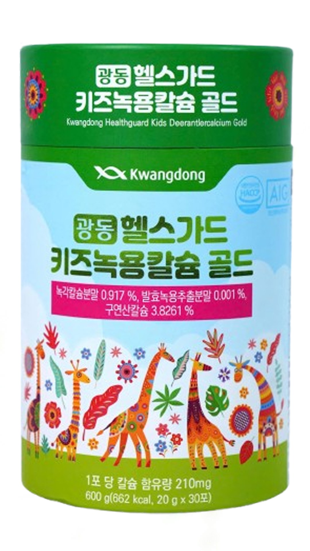 광동 헬스가드 키즈 녹용칼슘 골드 600g, 1개, 30회분 39,000원