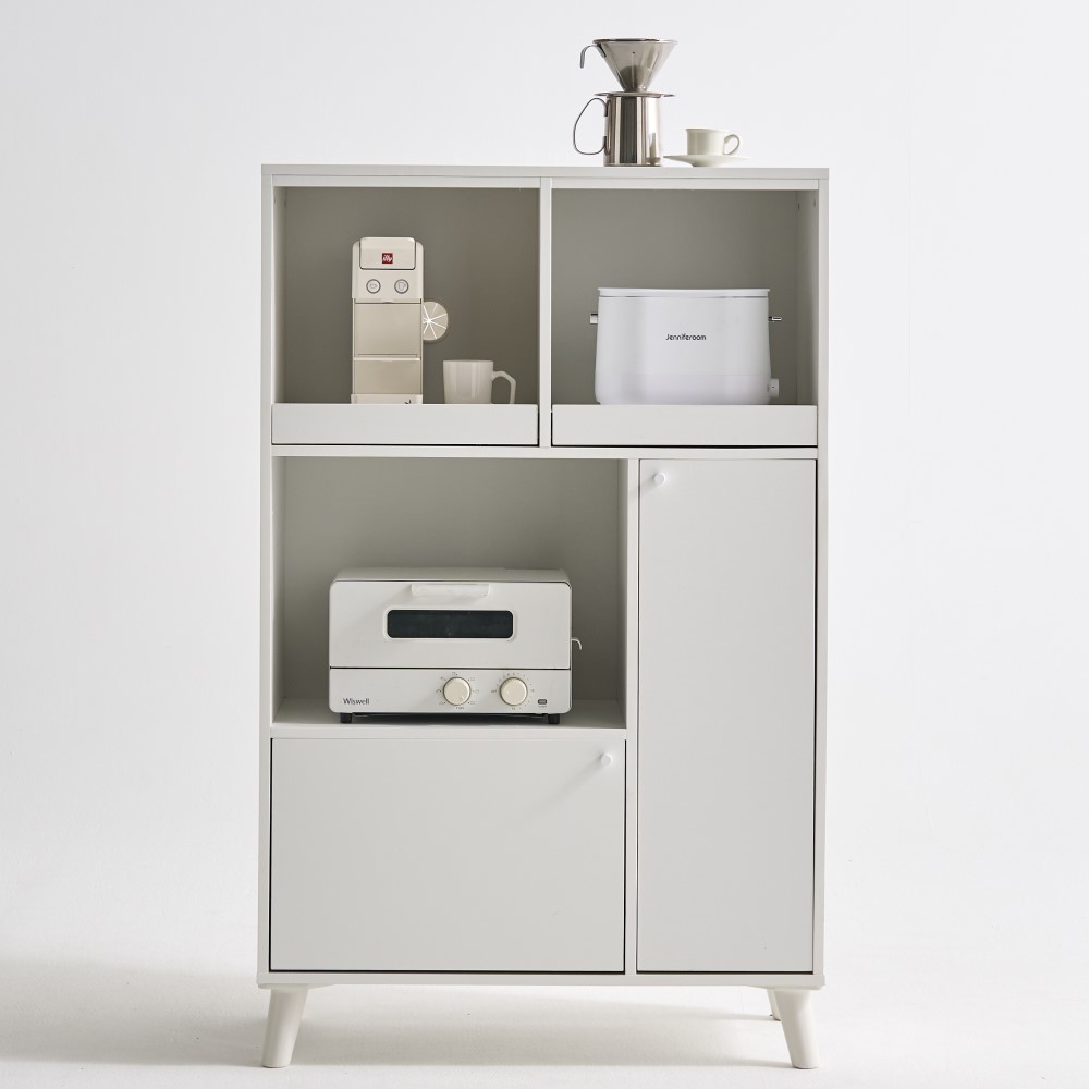 라자가구 온담 주방 수납 렌지대 슬라이드 틈새 선반장 800 방문설치, 화이트, 3단 150,000원