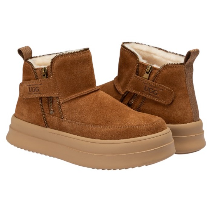 [호주정품완전무배]오즈웨어 택 지퍼 남성 앵클 어그 부츠 OB1005[쿠팡] 141,300원