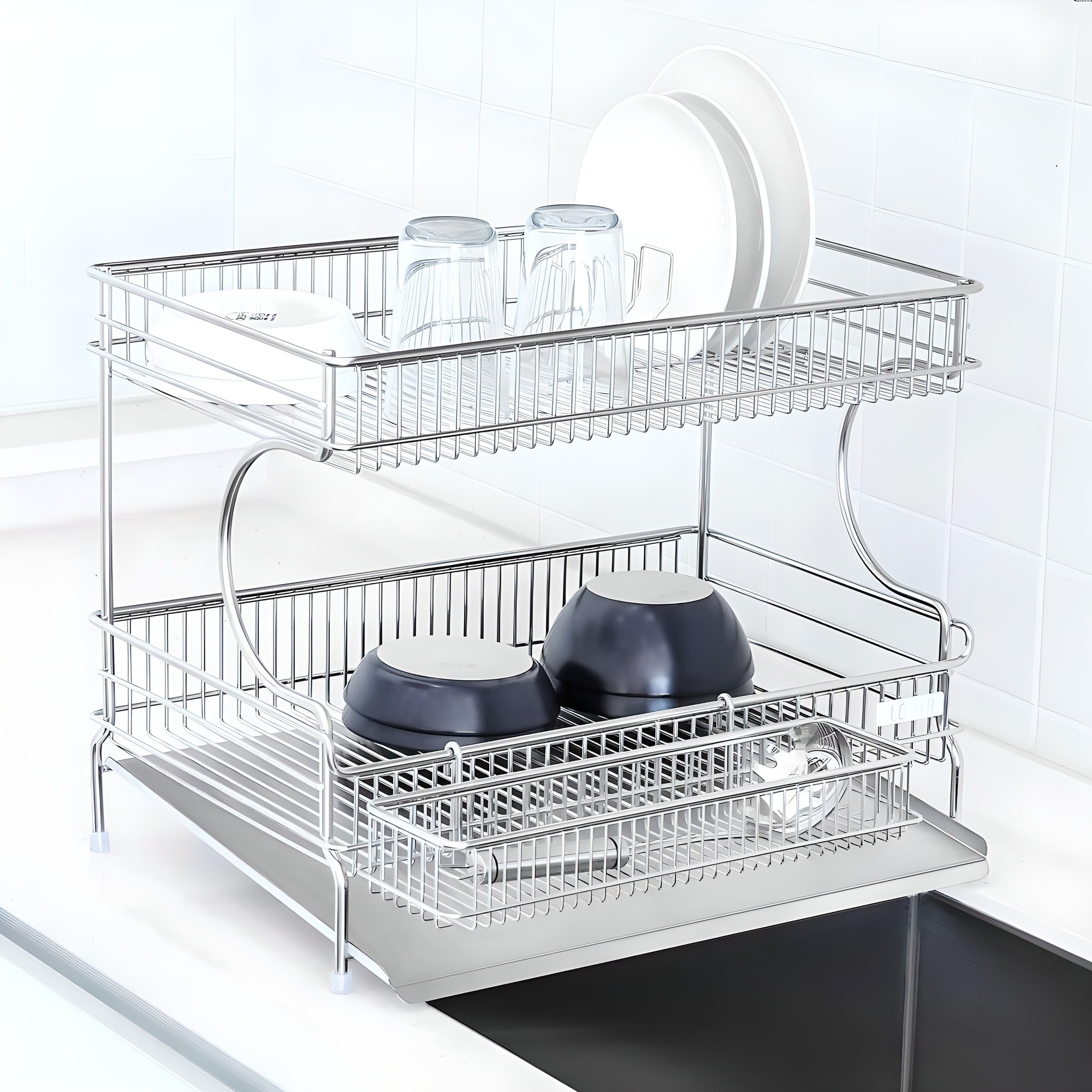 로긴 올스텐 경사형 식기건조대 세로형, 2단, 단일 색상, 1개 118,000원