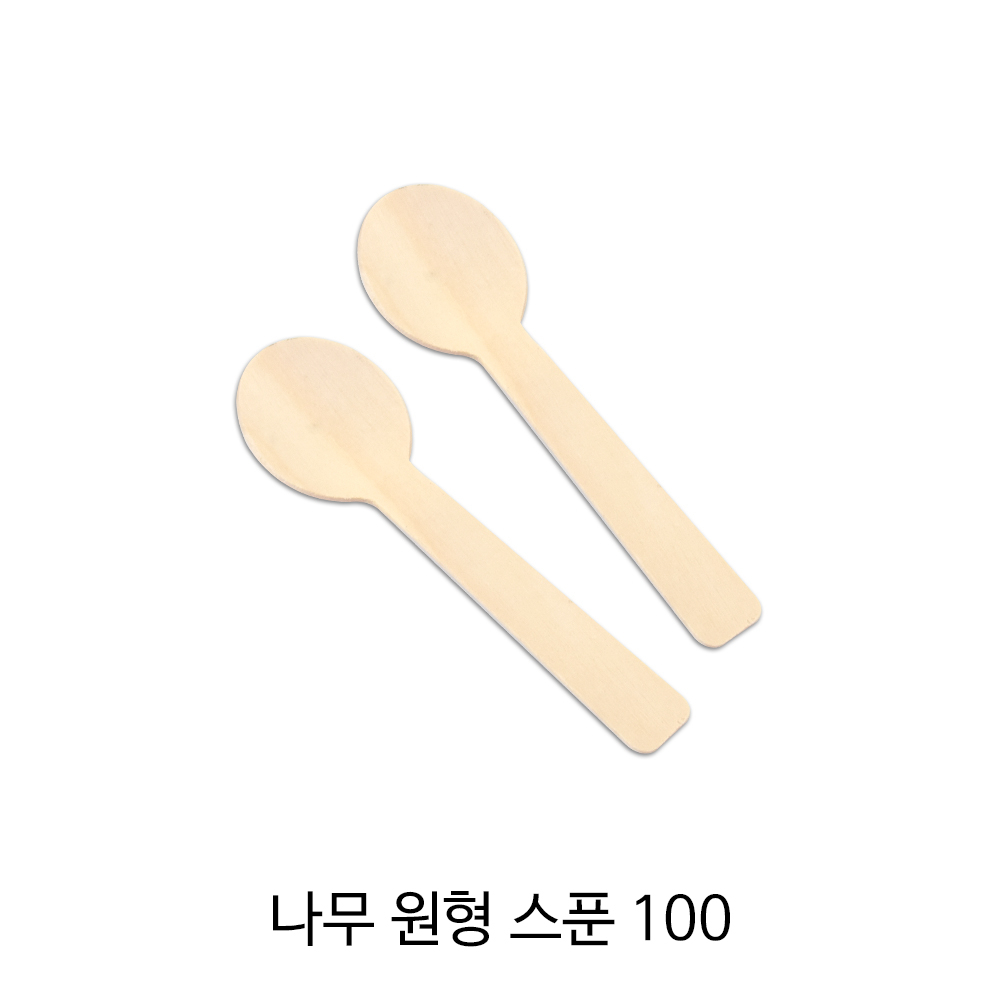 나무 원형 스푼(100) -1박스(10,000개) _나무수저_나무식기_디저트스푼_일회용스푼, 나무 원형 스푼(100) -1박스(10000개), 10개 302,500원