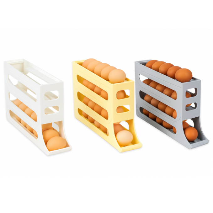 [스픽하우스] 슬라이딩 계란 정리함 30구 (냉장고용 에그트레이 / 자동 롤링 구조 / 선입선출) 10,900원