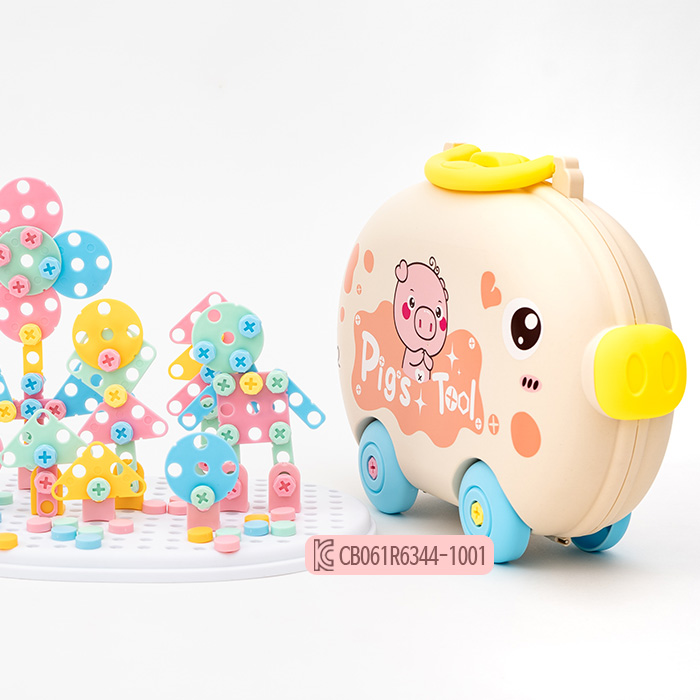 [붐키즈] 돼랑이 전동드릴 장난감 세트 KC인증, 1개 19,800원