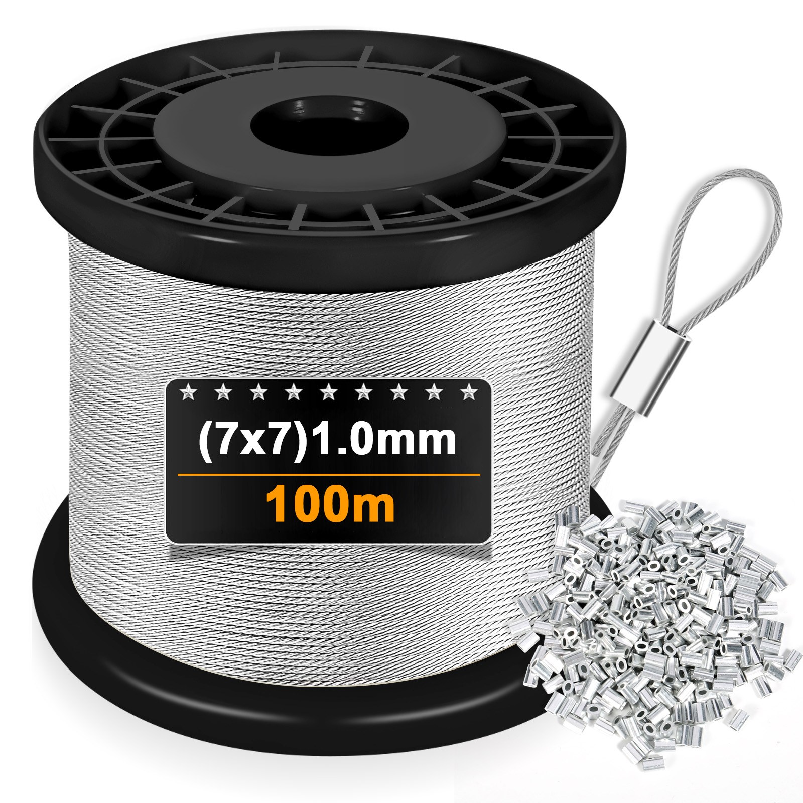 sus304스테인리스 스틸 와이어 로프 빨랫줄 액자 걸이 +55개와이어슬리브 20,000원