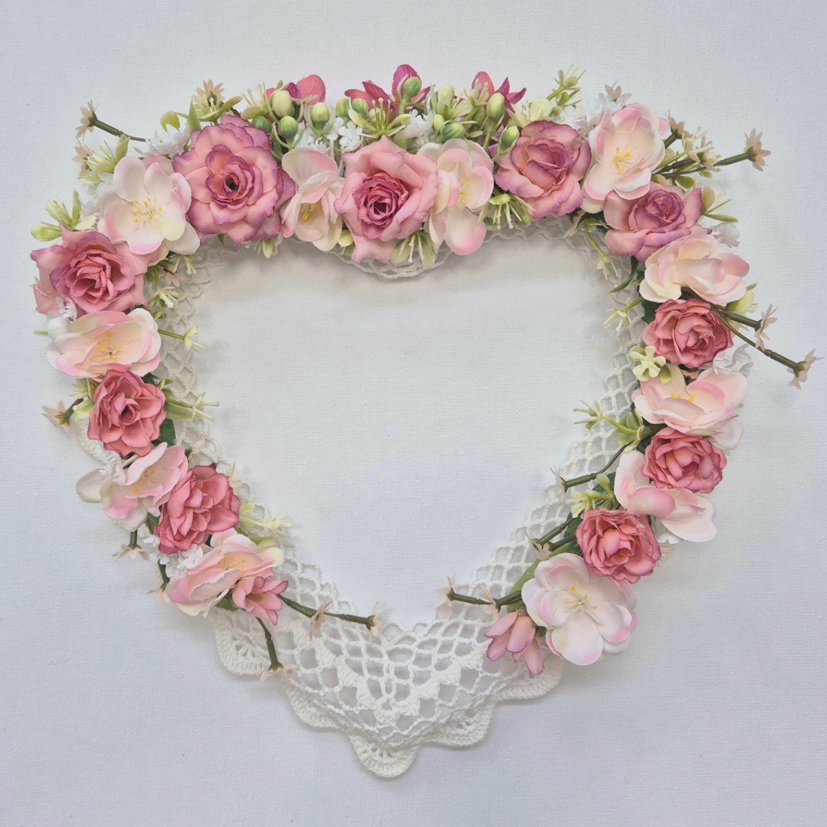 성묘 납골당 봉안당 추모원 꾸미기 핸드메이드 실크플라워 리스9종 미니꽃다발10종 미니화병3종, 1개, 하트 리스 마젠다 25,000원