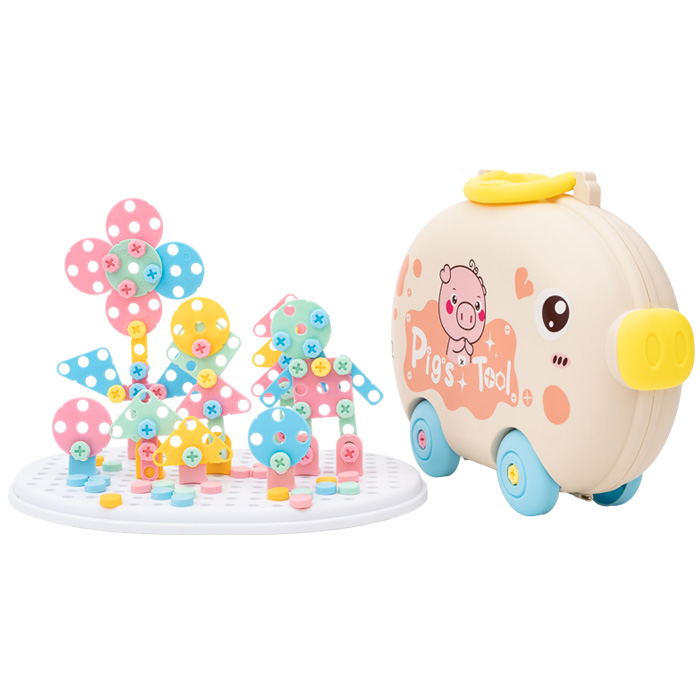 [붐키즈] 돼랑이 전동드릴 장난감 세트 KC인증, 1개 26,500원