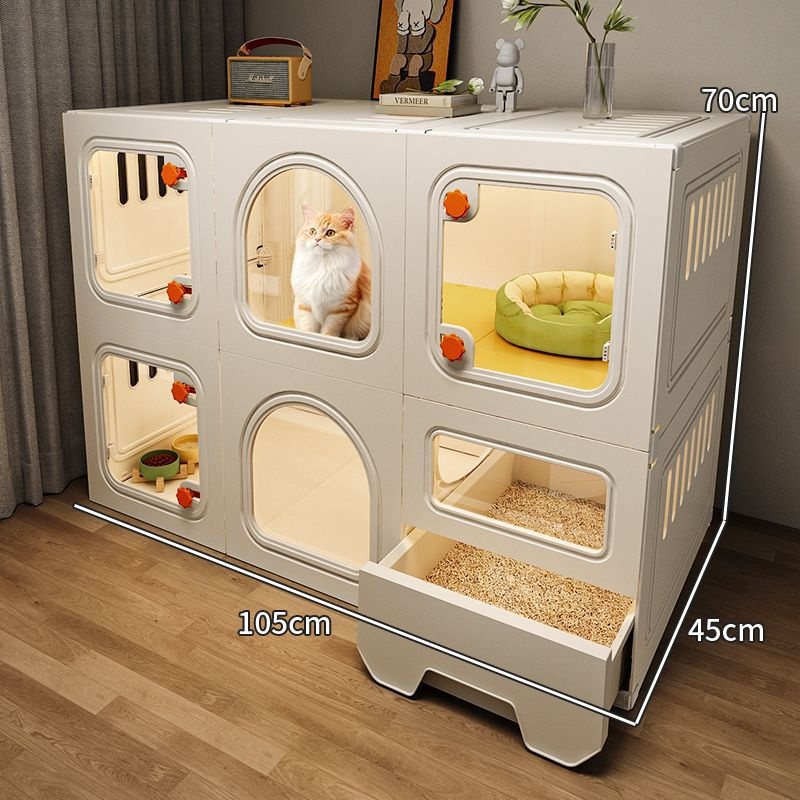 고양이 빌라 고양이집 캣하우스 화장실 일체형 원룸 구조 반려묘용 실내용 공간절약형 고양이 케이지 하우스 228,000원
