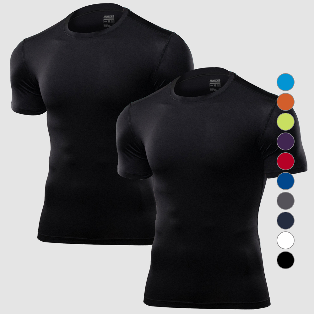 아르메데스 남성용 무지테크핏 반팔 축구 야구 등산 라이딩 트래킹 베이스레이어 언더레이어 상의 2p AR-51 13,900원