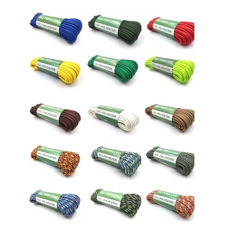 550파라코드 낙하산줄 텐트타프 스트링 빨래줄 4밀리 31미터 15종 8,900원