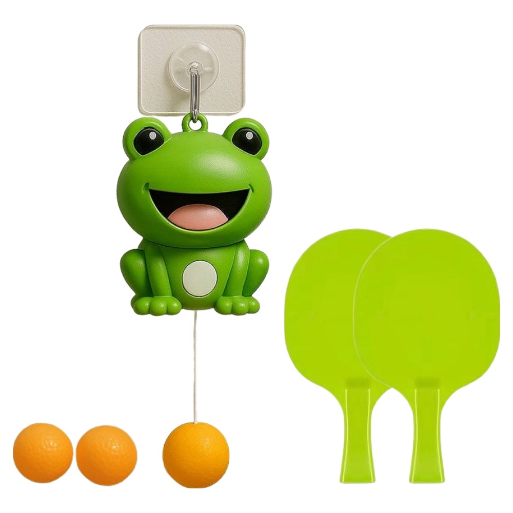 마샤투 혼자 실내 탁구 연습 라켓 2p + 공 3p + 리드줄 세트 개구리 8,760원