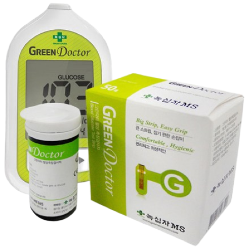 녹십자MS 그린닥터 혈당측정기 세트 측정기+시험지100매+알콜솜100매 +채혈침 100개, 1세트 39,000원