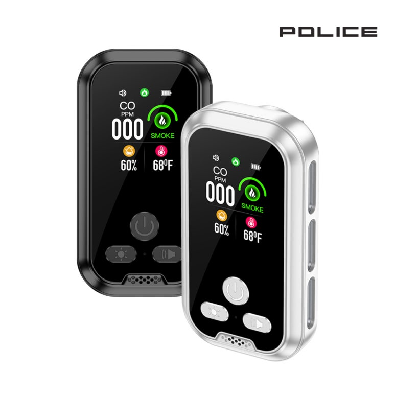 POLICE HD11 모두가 잠든밤 나를 지켜주는 폴리스 캠핑 일산화탄소 경보기 고해상도 디스플레이 온도 습도 CO 가스농도 감지기 가정용 측정기 디지털 온도 습도 안심 키링 34,400원