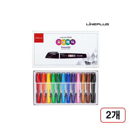 라인플러스)트리마 유성매직 12색세트, 2개입 29,960원