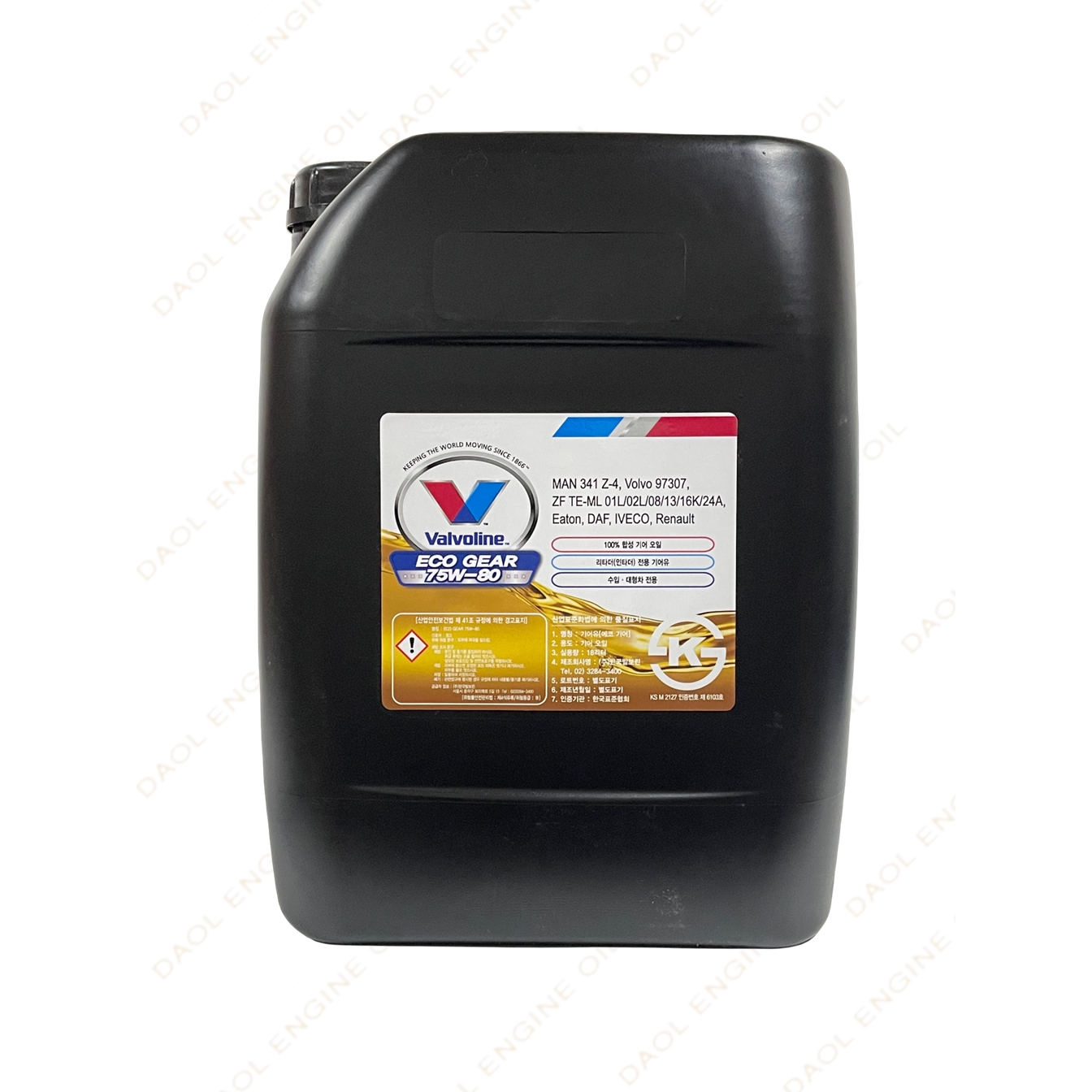 발보린 에코기어 75W80 18L, 리타더(인타더) 전용 기어유, 100%합성기어오일 208,000원