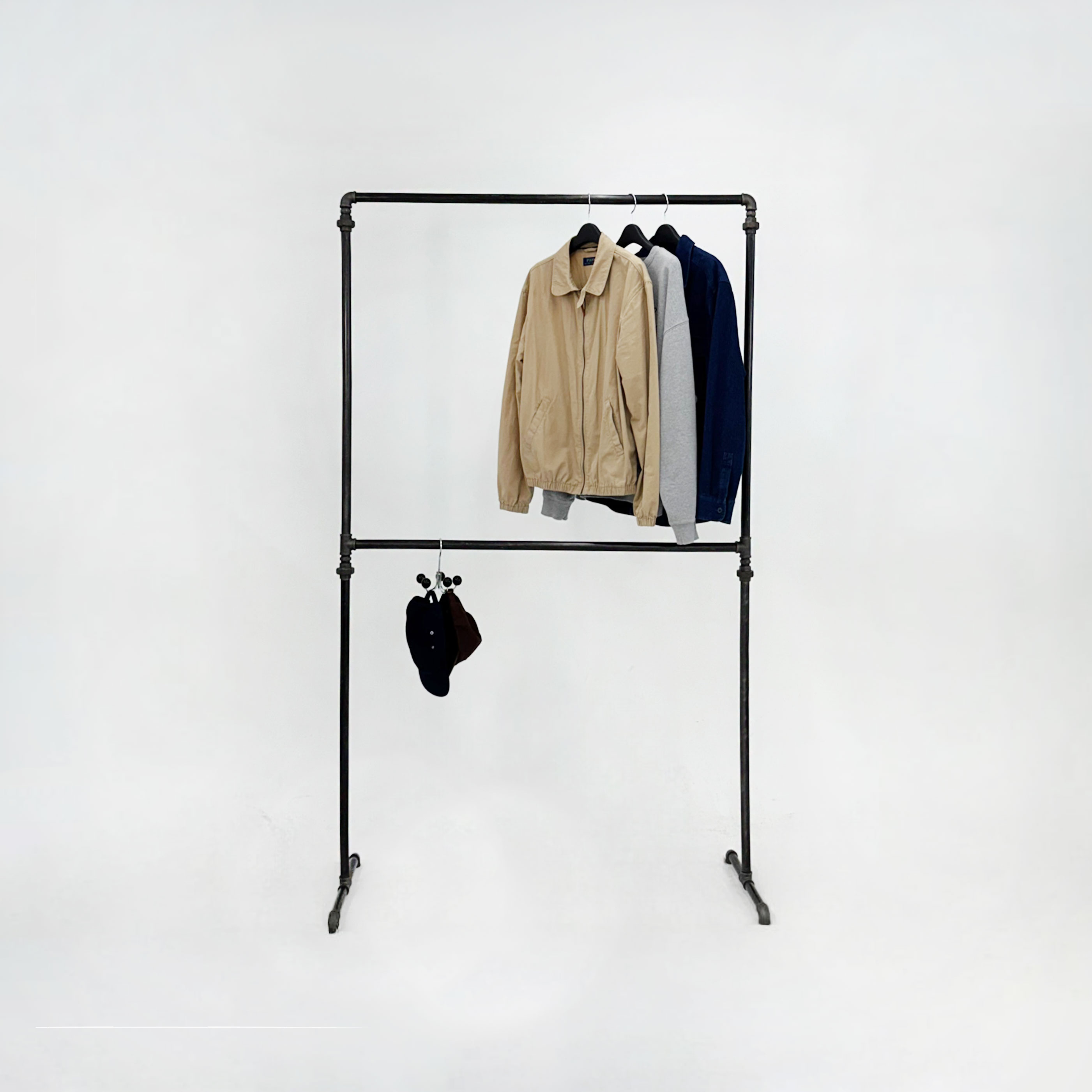 이동식 철제 옷가게 매장 행거 스탠드 파이프행거 2단 펄그레이 149,880원