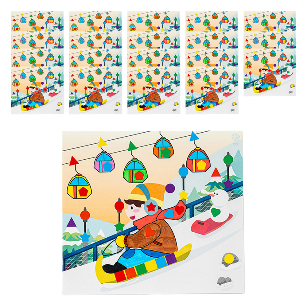 민화샵 크리스마스 종이 도형 스티커 꾸미기 S240058D 23,000원