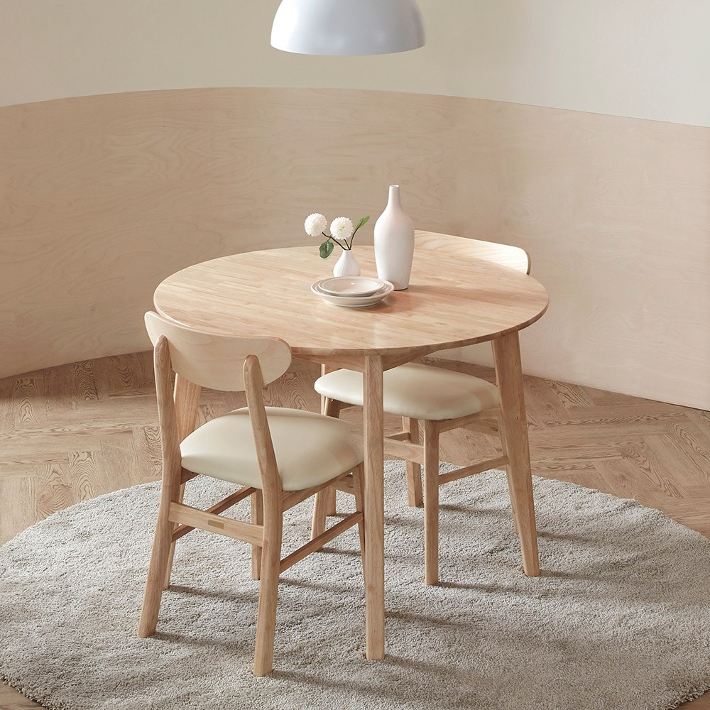 핀란디아 데니스 원목 원형식탁세트A 원목 식탁세트, 내추럴 269,000원