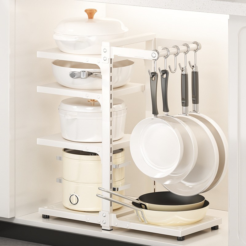 가남 후라이팬 정리대 다용도 프라이팬 선반, 흰색, 1개, 5단 29,900원