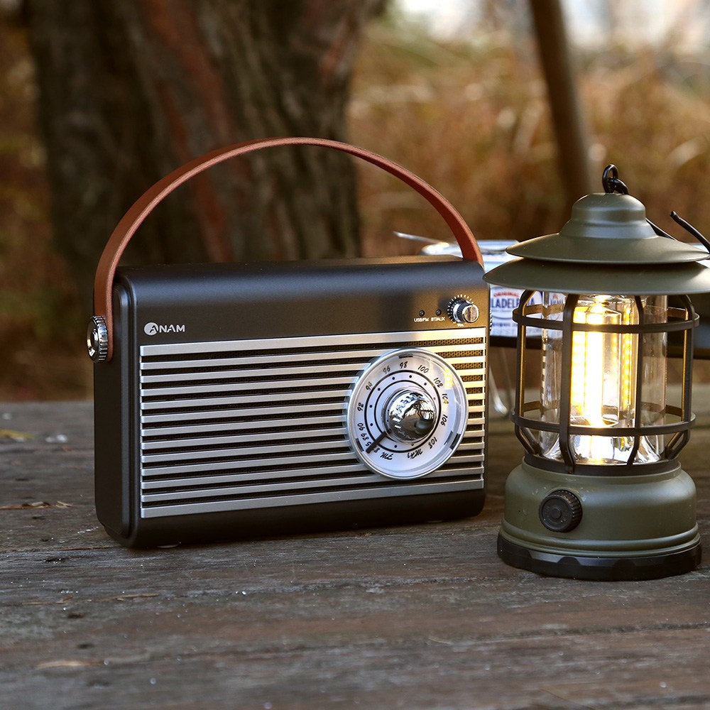 아남 레트로 라디오 블루투스스피커 A-RT80 인테리어 소품 장식 캠핑 스피커 휴대용 스피커 35,500원