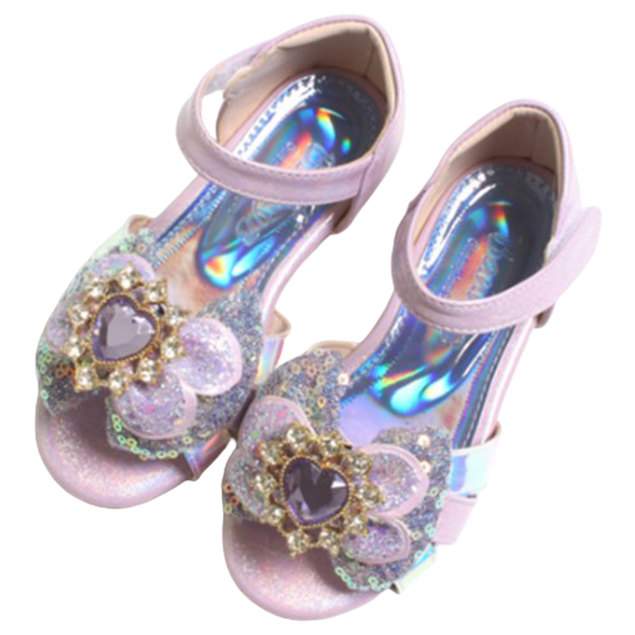 FROMBEBE 여아용 하이디 하트 큐빅 스팽글 LED 공주 샌들 29,900원