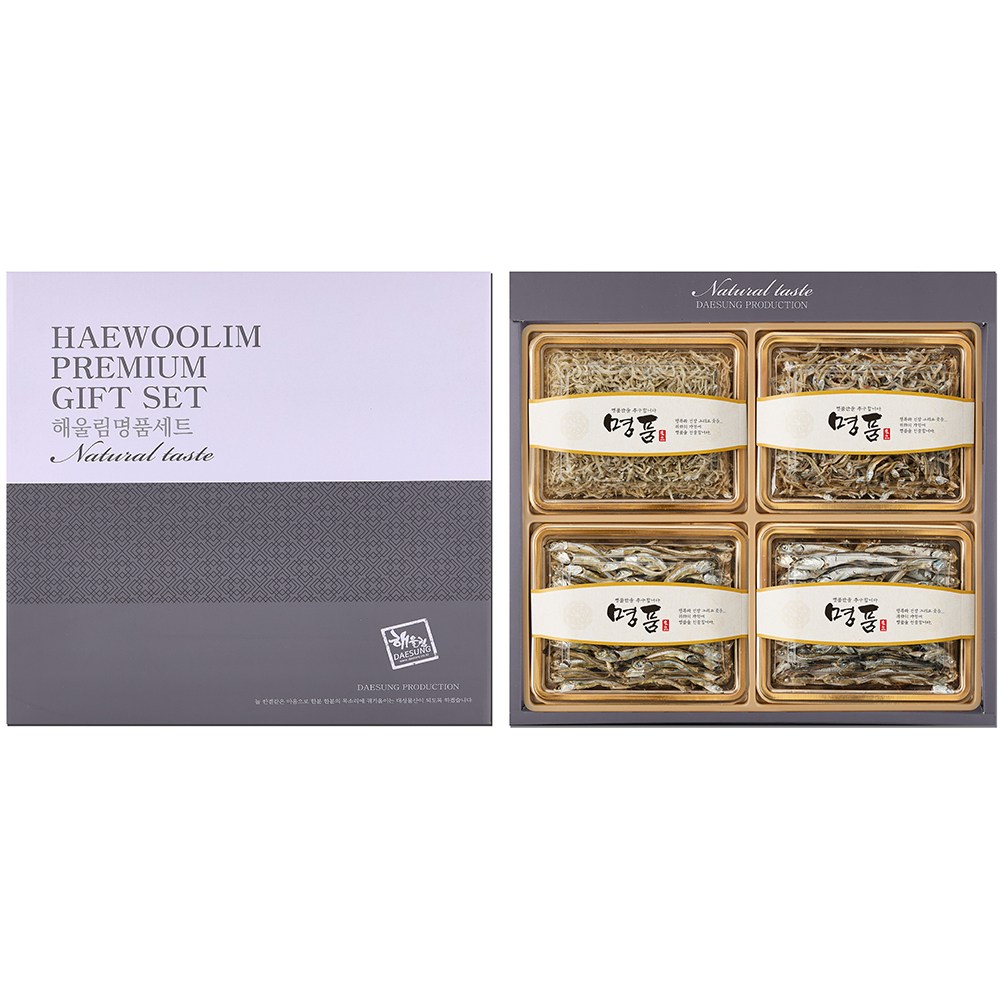 해울림 멸치 선물세트 1호 세멸 소멸 중멸 대멸 추석 명절 선물 설날 단체주문, 1개 62,550원