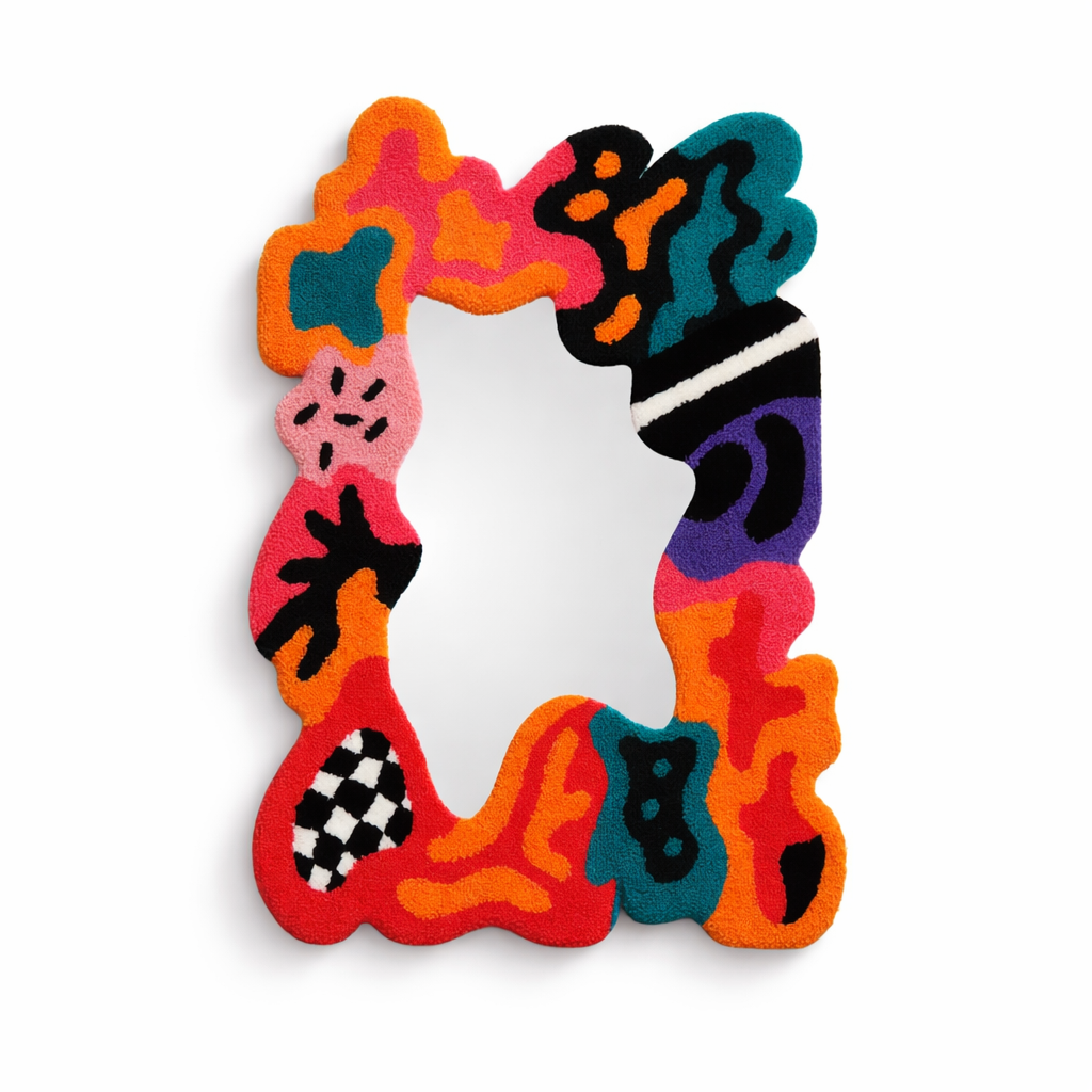 로쏘 웨이브 터프팅 미러 인테리어 거울 스탠드 벽걸이 겸용 3단 각도조절 집들이 생일선물 65,000원