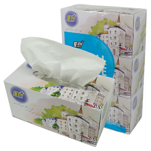 동방제지 미용티슈 각티슈 화장지 250매 X 24개 휴지, 250개입, 24개 42,430원