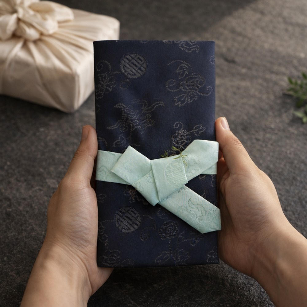 꽃심예단 현금예단봉투 8종 고급양단 매듭보자기 설날명절 현금예단보, 네이비(민트), 1개 9,900원