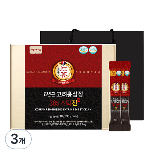 정원삼 6년근 고려홍삼정 365스틱 진 + 쇼핑백 83,700원