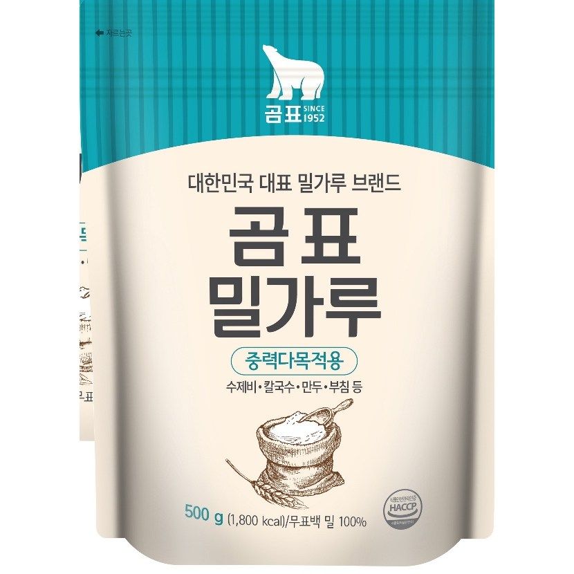 곰표 밀가루 중력다목적용, 2개, 500g, 500g, 2개 4,400원