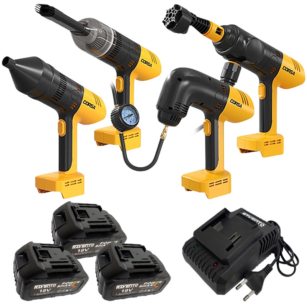 코르사 멀티 고압세척기+리벤토 4.0(배터리 3개+충전기) 무선 워터건 세차건 자동차 에어컨 바닥 청소, 1개 249,500원