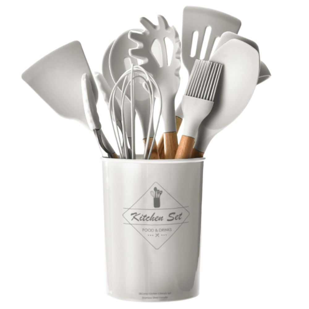 실리콘 조리도구세트 11종 파스텔 키친툴 내열 주방도구 보관통 포함 18,900원