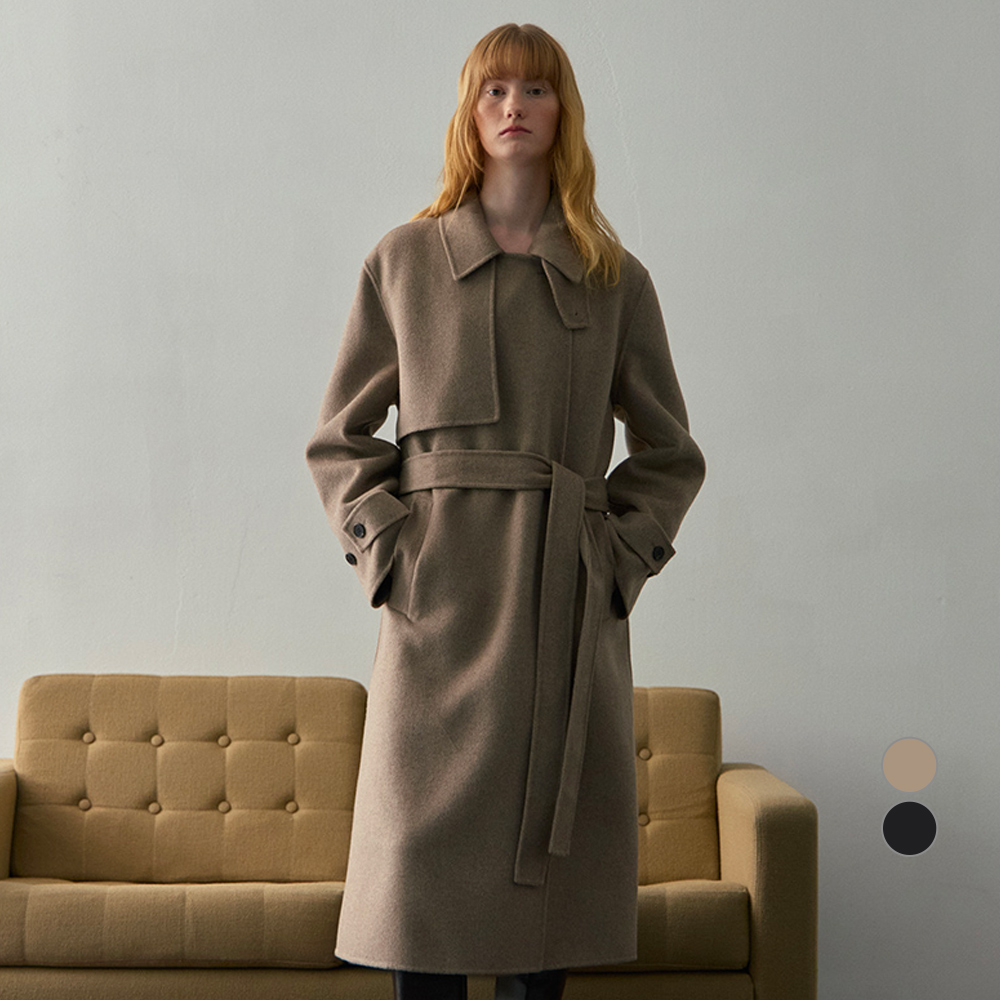 마인드브릿지 여성용 핸드메이드 트렌치형 캐시미어 롱 코트 MZCA8203 209,300원