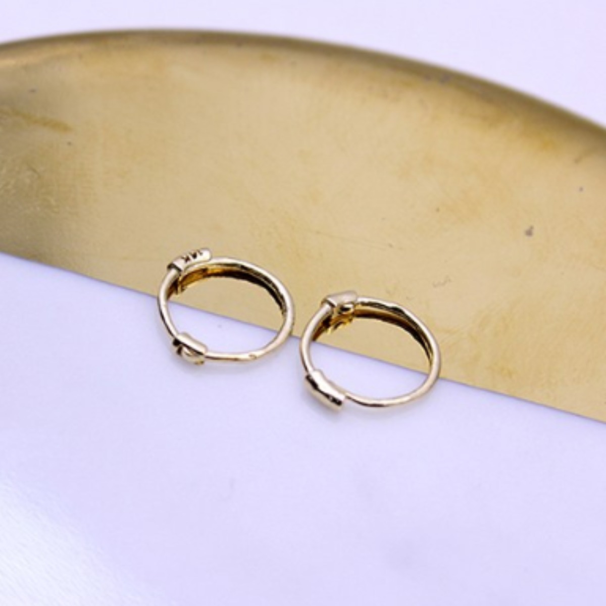 [니지쥬얼리]전체 14K 민타원 심플 데일리 원터치 링 귀걸이 104,900원