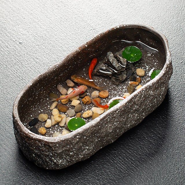 미미네아쿠아 미니연못 천연가습 돌무늬 금붕어 수반어항 (31.5cm) 18,400원