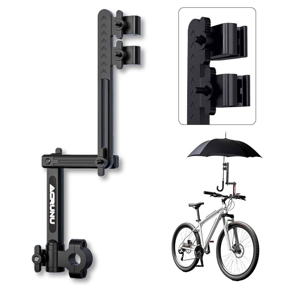 루베이 접이식 우산꽂이 360도 회전 높이 자유조절 자전거/오토바이/유모차, 1개, 블랙 19,800원