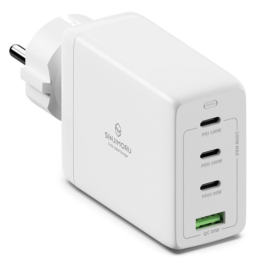 신지모루 오피디 100W GaN PD 접지 멀티 4포트 PPS C타입 초고속 충전기, 화이트, 1개 34,900원